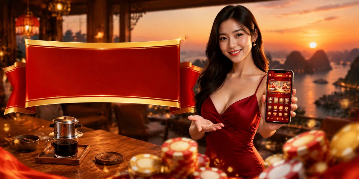 Cà phê Hạ Long minh họa người dùng xem voucher casino trên mobile